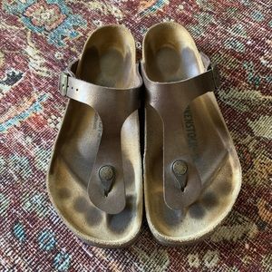 Birkenstock - Gizeh Thong Style - Metallic Brown - Size 38